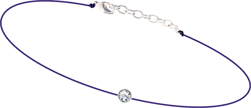 Bracelets Myline violet argent